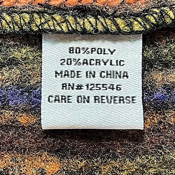 Habitat-Clothes To Live In, size large, retro boho jacket, rainbow yarn stripes - Picture 15 of 16